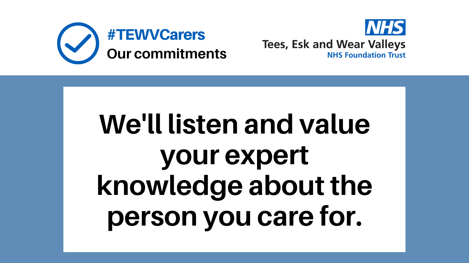 Carers Charter - Tees Esk And Wear Valley NHS Foundation Trust