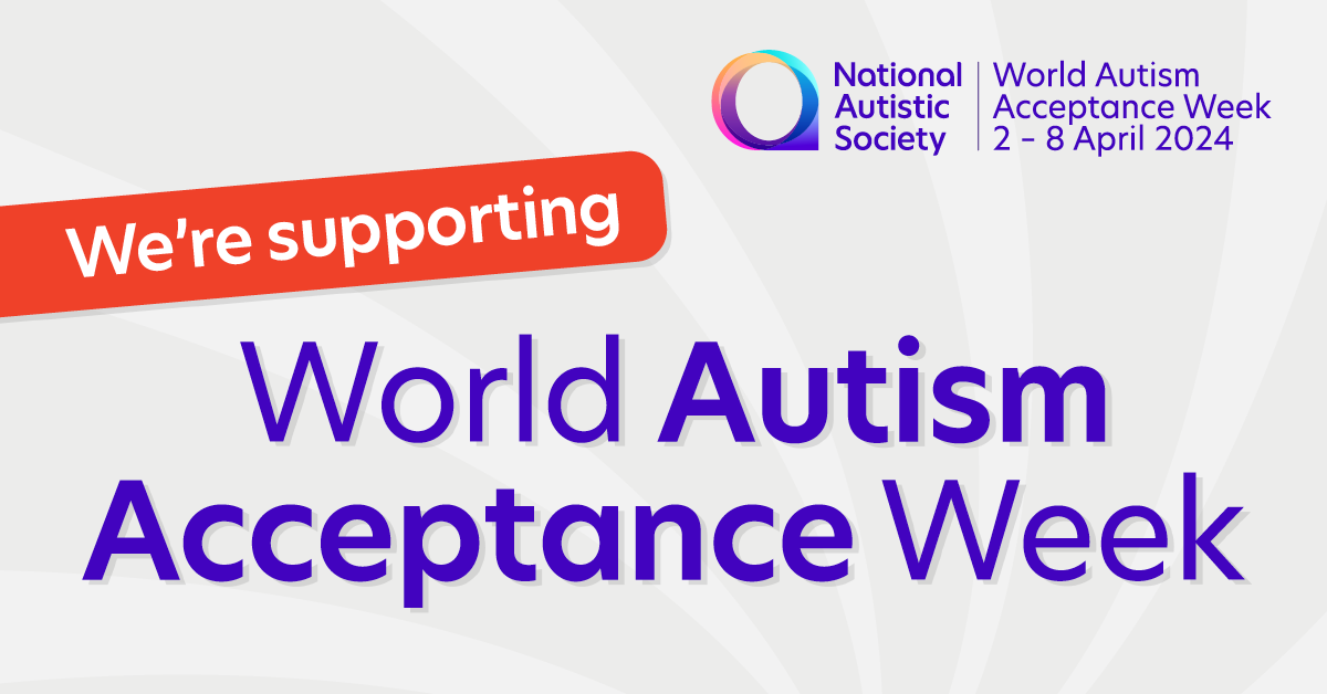 Proud to be supporting Autism Acceptance Week 2024 Tees Esk and Wear