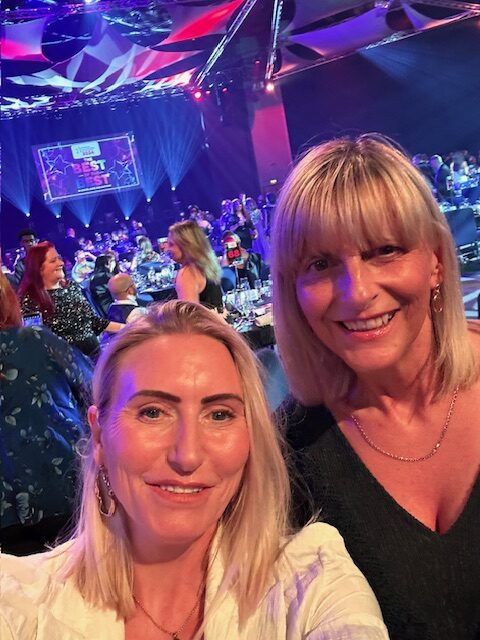 Sue Sargeant and Claire Donnelly at the awards.